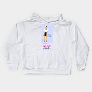 Tennis Girls Hit Harder Kids Hoodie